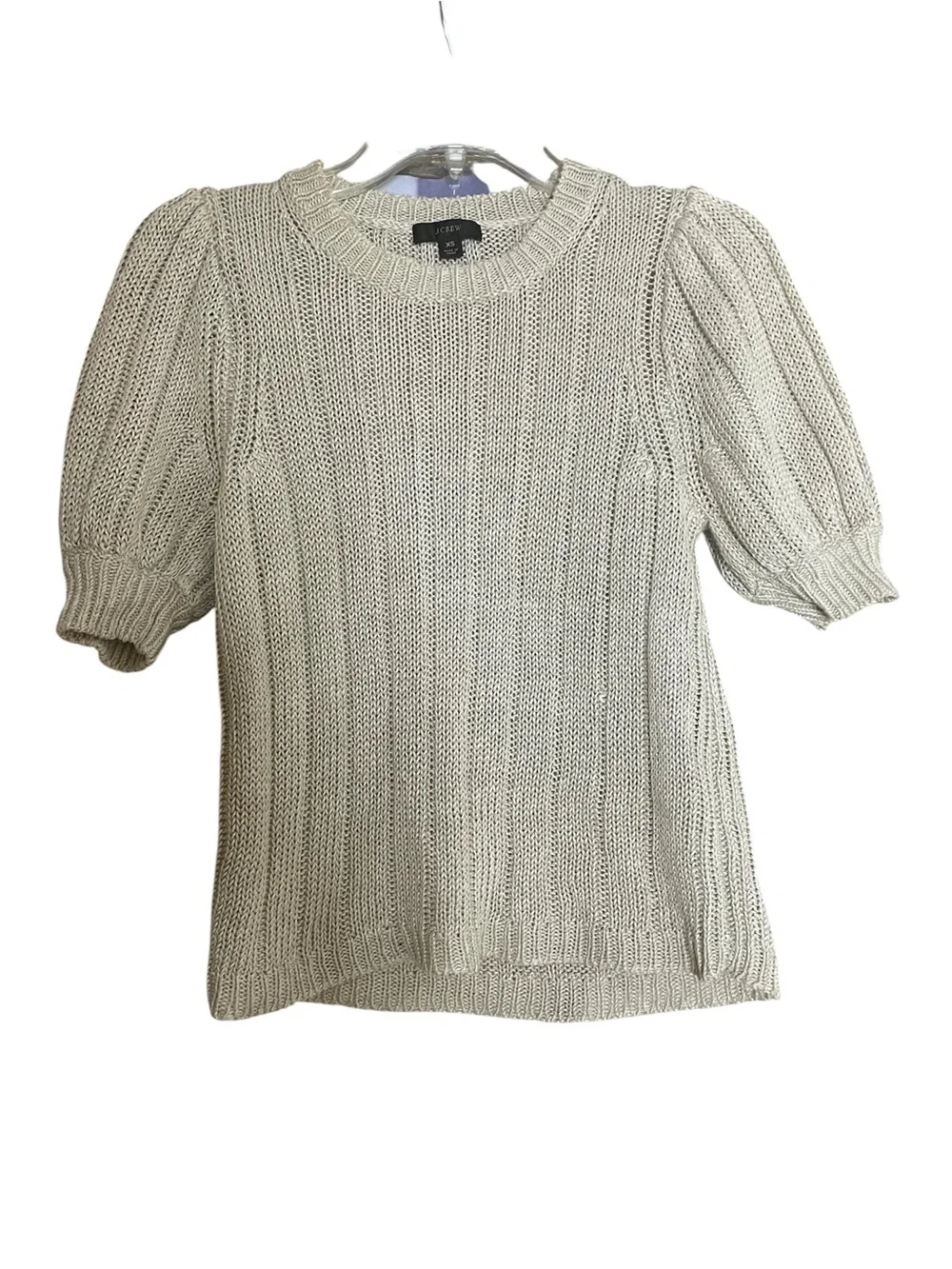 J.Crew 100% Linen Knit Sweater Top Size XS